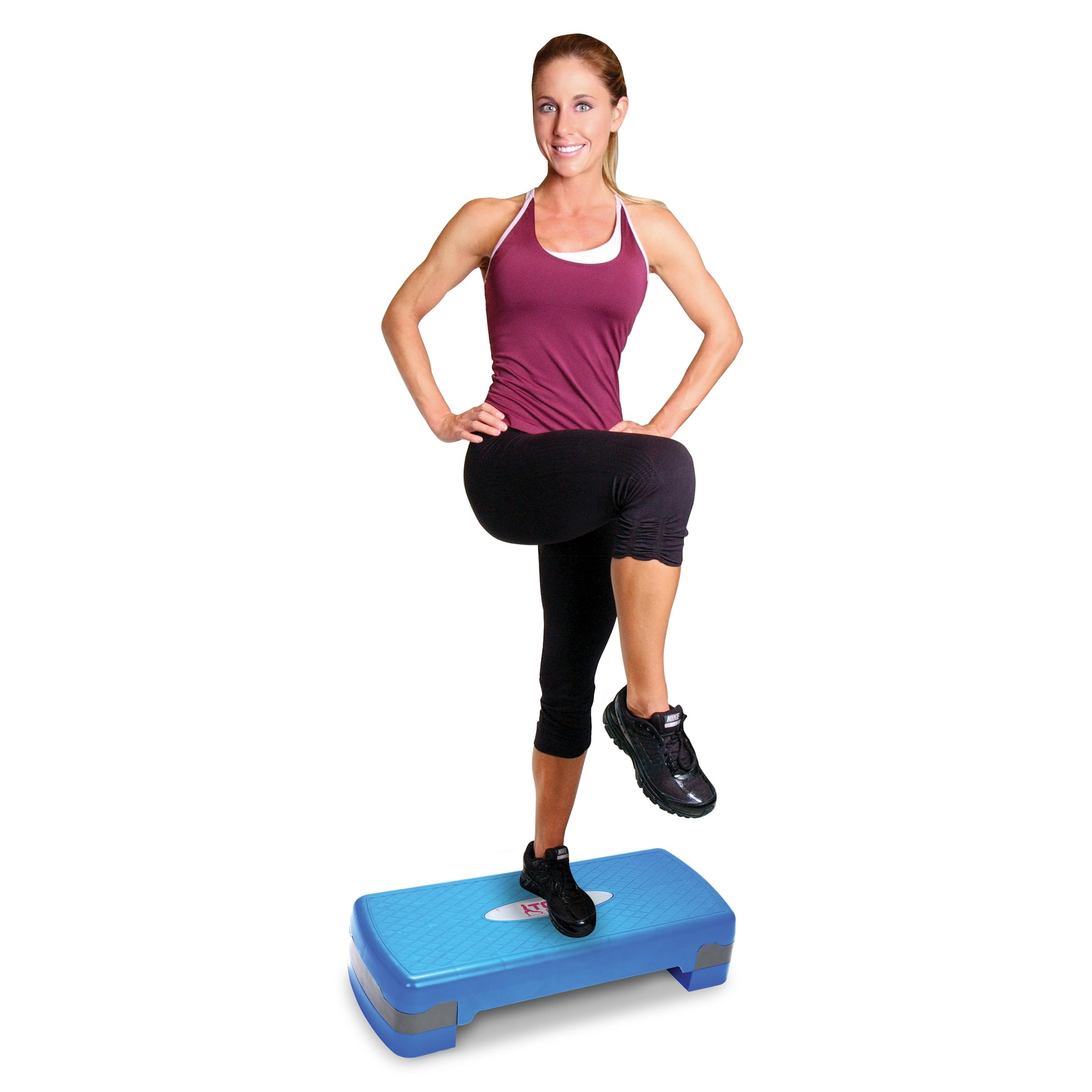 Aerobic Step Platform in Blue and White