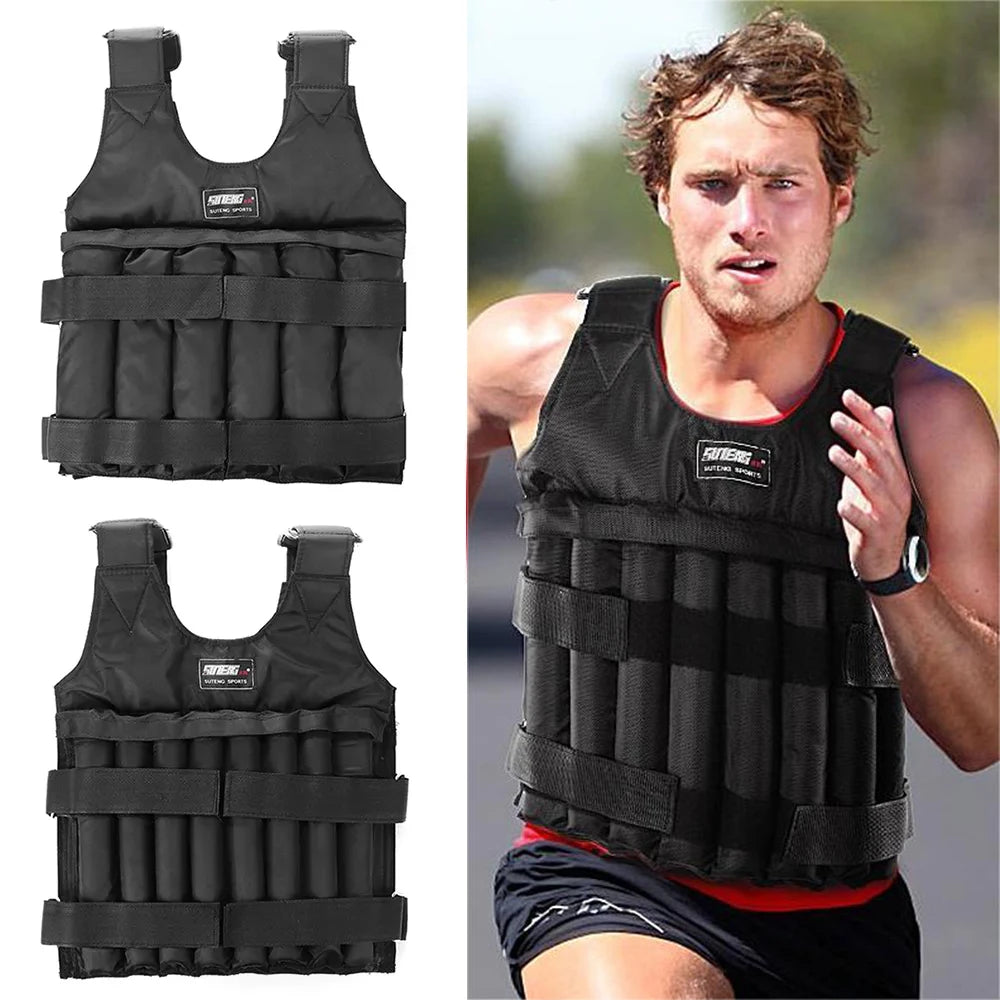 Adjustable Weight Vest Jacket for Running and Training - Available in 3kg, 15kg, 20kg, 35kg, and 50kg Options
