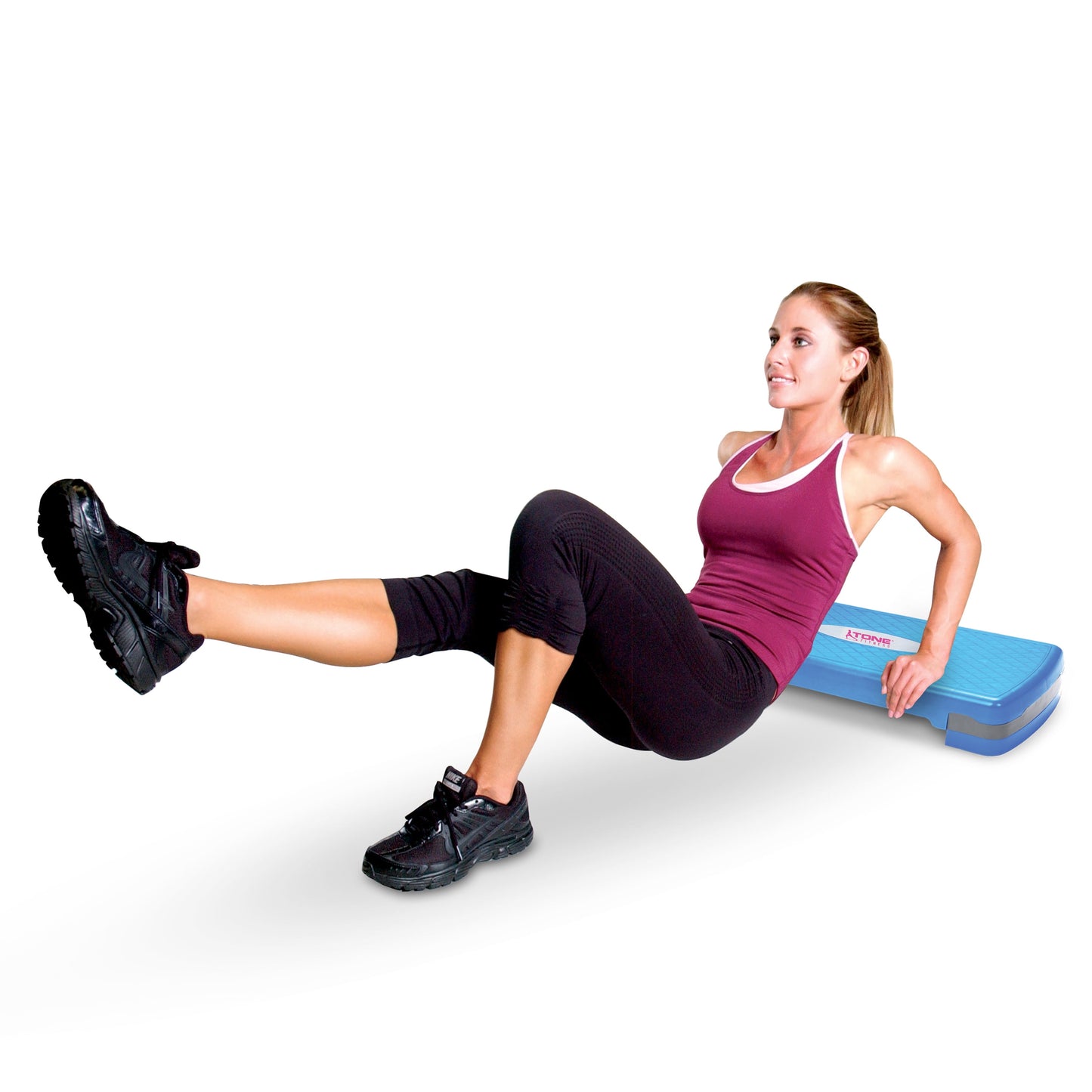 Aerobic Step Platform in Blue and White