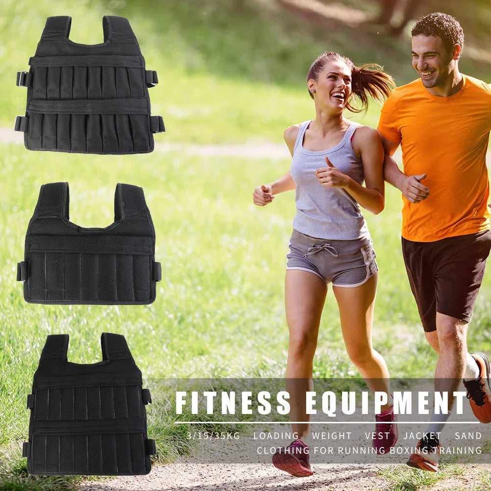 Adjustable Weight Vest Jacket for Running and Training - Available in 3kg, 15kg, 20kg, 35kg, and 50kg Options